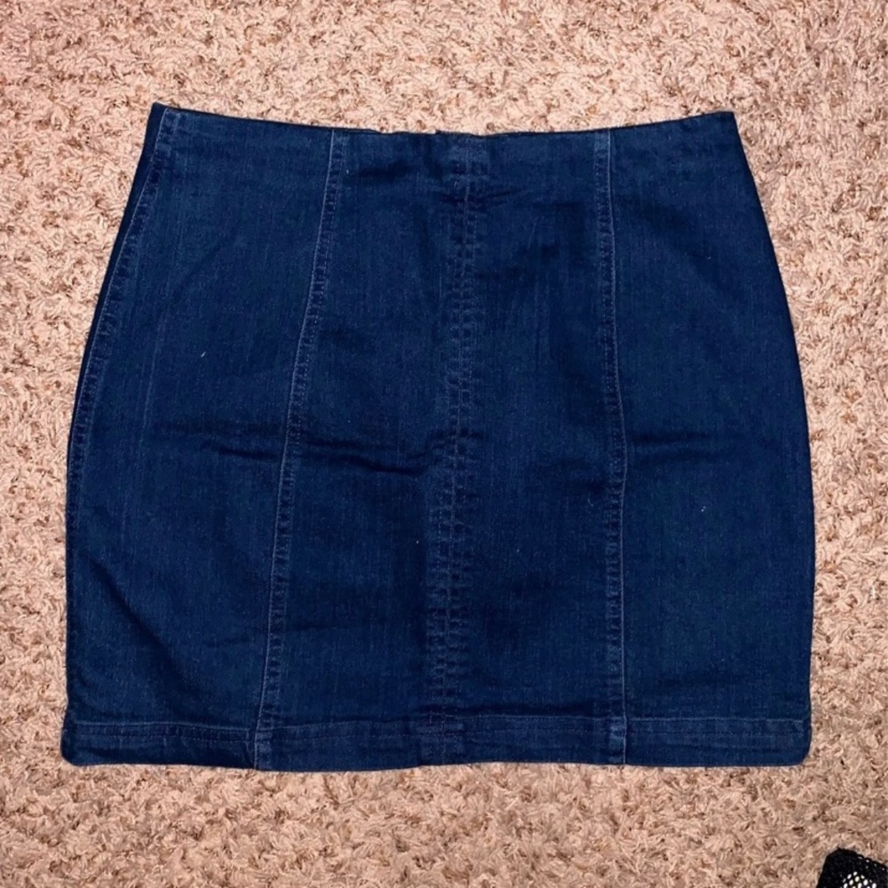 Denim mini skirt
